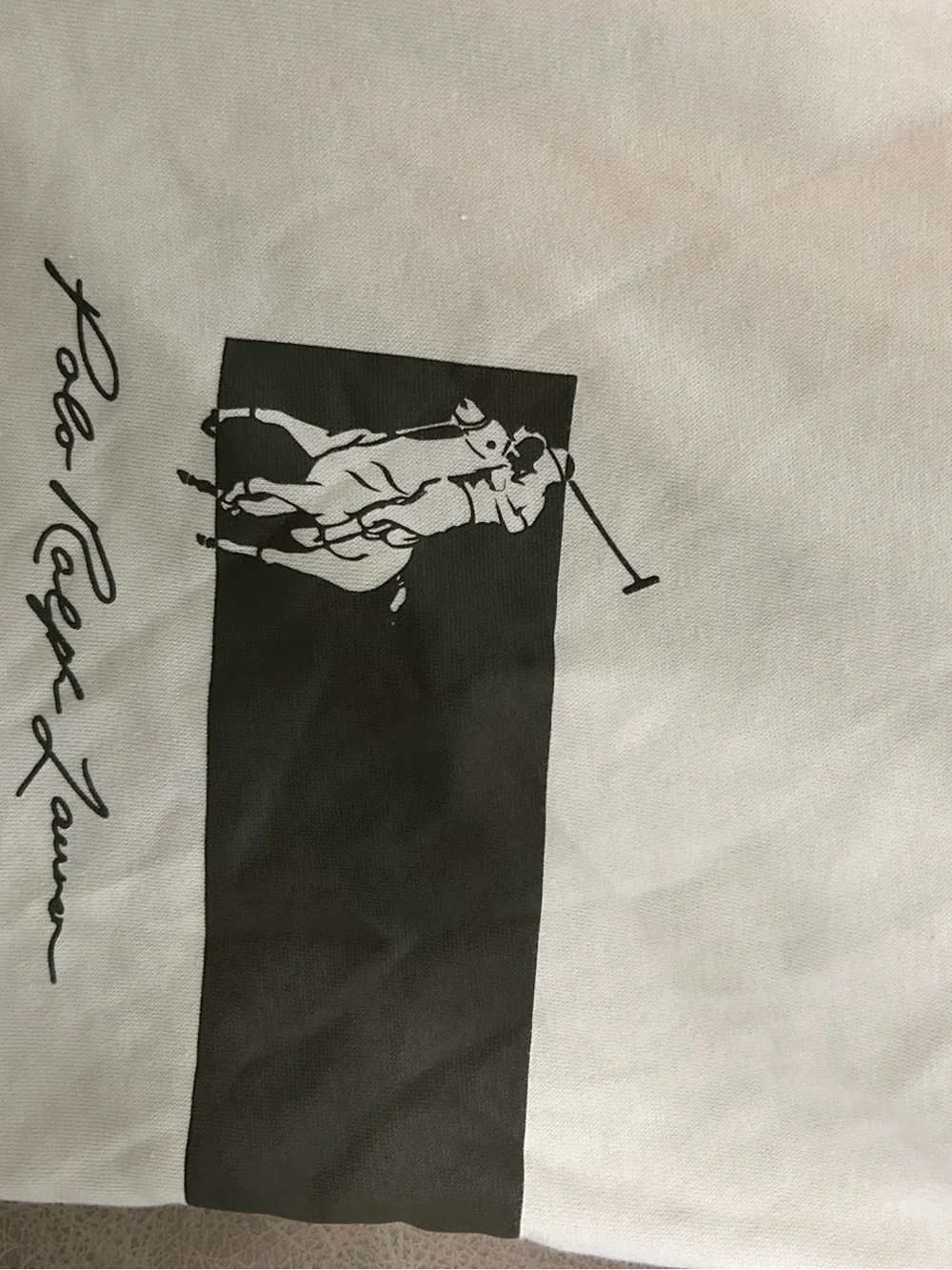 Polo by Ralph Lauren Cream Athletic Drawstring Shorts with Black Logo Panel
